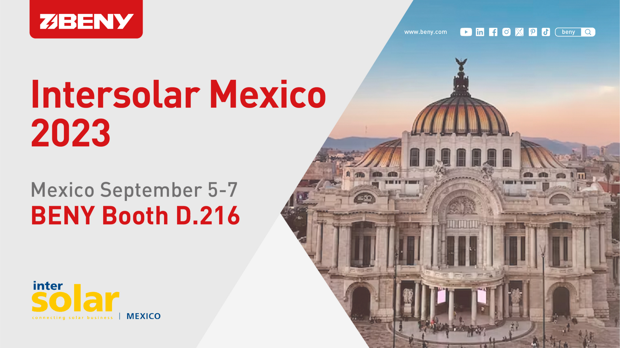 Join BENY At Intersolar Mexico 2023 Explore PV Innovations And Win Join beny at intersolar mexico 2023 explore pv innovations and win