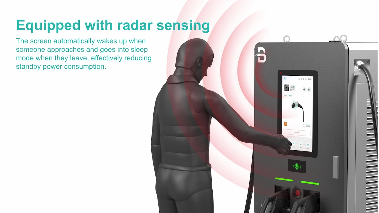 Equipped with radar sensing Function of BENY DC EV Charger 4 Guns