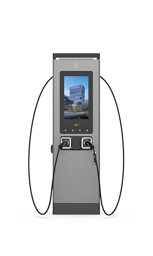 EVB Floor mounted 22kw ac ev charging station with 21 inch touch screen
